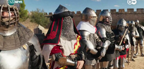 Турнир за рицари: Битки със средновековни костюми в Испания (ВИДЕО)