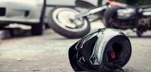 Мотоциклетист пострада след удар в микробус на пътя Велико Търново-Русе