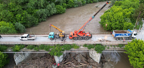 Избегнато е бедствено положение по поречието на река Янтра край Велико Търново (СНИМКИ)