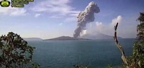 Вулканът Анак Кракатау изхвърли 3-километров стълб пепел (ВИДЕО)