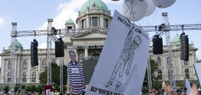 За шести път: Масов протест против насилието в Сърбия (ВИДЕО)