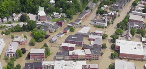 Въздушни кадри показват наводнените райони на Върмонт (ВИДЕО)