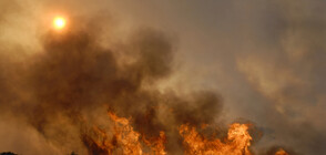 Частично бедствено положение заради горския пожар край Средец (ВИДЕО)