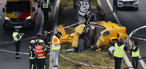 Хеликоптер се разби на околовръстния път в Мадрид, трима са ранени (ВИДЕО)