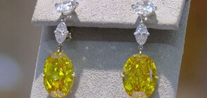 Продават обеци с редки оранжеви диаманти за 12 млн. долара (ВИДЕО)