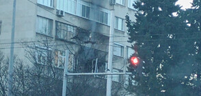 Пожар в блок в Стара Загора, има загинал (ВИДЕО+СНИМКИ)