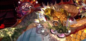 Драконови фенери озариха небето над Шанхай (ВИДЕО)