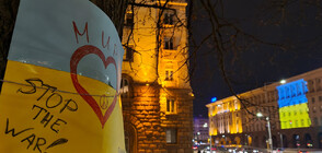 Осветяват сградите на Министерския съвет и на парламента в цветовете на украинското знаме