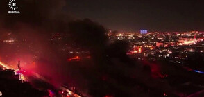 Голям пожар избухна на пазар в Ирак (ВИДЕО)