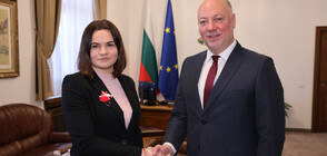 Председателят на НС Росен Желязков разговаря със Свeтлана Тихановска