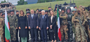 Радев и италианският президент се срещнаха с военни на полигон "Ново село"