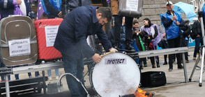 Енергетици и миньори от въглищните региони излязоха на протест (ВИДЕО+СНИМКИ)
