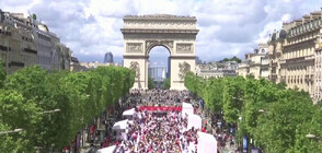 Пикник на "Шан-з-Елизе": Хиляди седнаха на 200-метрова "трапеза" (ВИДЕО)