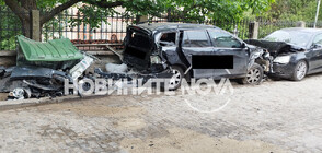 След гонка: Шофьор, употребил наркотици, удари три коли във Велико Търново (ВИДЕО+СНИМКИ)