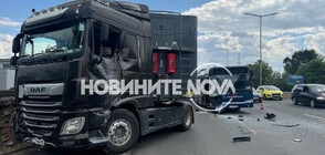 Катастрофа между тир и автобус в Бургас, има пострадали (ВИДЕО+СНИМКИ)