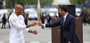 Навръх Деня на Бастилията: Олимпийският огън пристигна в Париж (ВИДЕО+СНИМКИ)