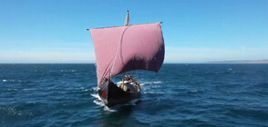 Викингски кораб пътува по древни мореплавателски маршрути (ВИДЕО)