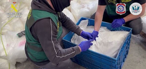Испанската полиция откри 4 тона кокаин в чували с ориз (ВИДЕО)