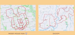 GPS арт: Спортисти превръщат маршрутите си в изкуство върху градски карти (ВИДЕО)