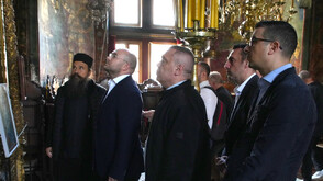 Българската делегация пристигна в Света гора