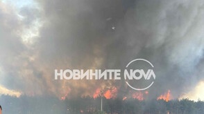 Пожар избухна край Българово, евакуират хора (ВИДЕО+СНИМКИ)