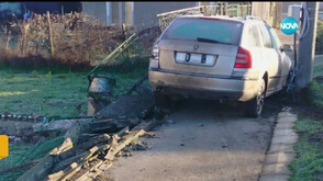 С 1.2 промила алкохол в кръвта: Шофьор се вряза в ограда на къща в Монтанско