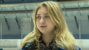 Александра Фейгин преди старта на Зимните олимпийски игри