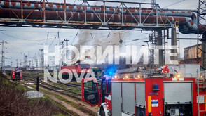 Локомотив се запали край Русе (ВИДЕО)