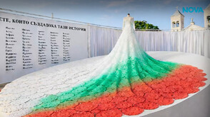 Рокля с размерите на площад: В Раковски шият уникална инсталация от българска дантела