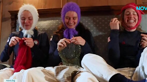 Разтоварващо от стреса хоби: Биатлонистките на САЩ се разтоварват с плетене