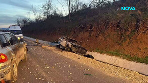 Огнен ад след катастрофа в Ловешко: Загинаха две деца и млад мъж