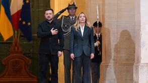 Зеленски пристигна в Рим за преговори с Джорджа Мелони