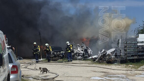 Голям пожар в индустриалната зона на Пловдив (СНИМКИ)