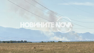 Пожар пламна край Сопот (СНИМКА)