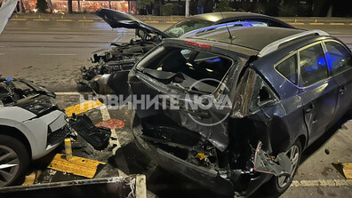 Според кръвната проба: Шофьорът, помел 6 коли в София, карал с 1,52 промила алкохол