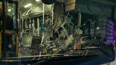 Издирват човек, хвърлил дърво по автобус с пътници в София (СНИМКИ)