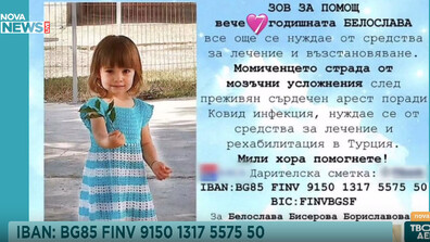 Зов за помощ: Събират се средства за лечението на 7-годишната Бела
