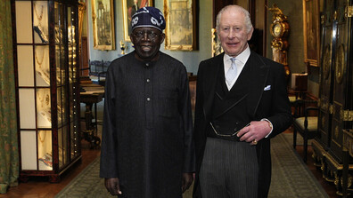 Историческа среща в Уиндзор: Крал Чарлз III посрещна нигерийския президент Бола Тинубу