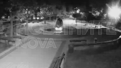 АТВ се заби във фонтан в Горна Оряховица (ВИДЕО)