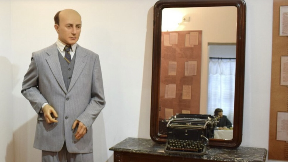 Восъчната фигура на Иван Михайлов в музея му в Щип. Снимка: БГНЕС