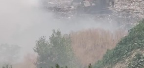 Голям пожар на сметището край Шишманци (ВИДЕО)