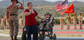 8-годишно болно момче стана морски пехотинец в САЩ (ВИДЕО+СНИМКИ)