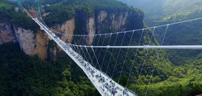 В Китай откриха най-дългия стъклен мост (ВИДЕО+СНИМКИ)
