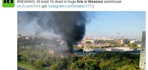 Голям пожар в склад в Москва, има загинали (ВИДЕО+СНИМКИ)