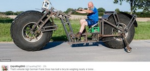 Германец създаде велосипед, тежащ близо тон