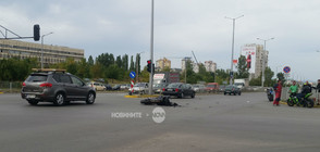 Кола помете мотор в София (СНИМКИ)