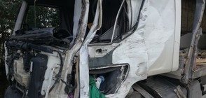 Два камиона се сблъскаха на пътя Казанлък-Стара Загора (ВИДЕО+СНИМКИ)