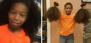 Момченце си пусна дълга коса, дари я за деца, болни от рак (ВИДЕО+СНИМКИ)