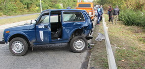 Общински джип пострада при катастрофа в Русе (ВИДЕО+СНИМКИ)
