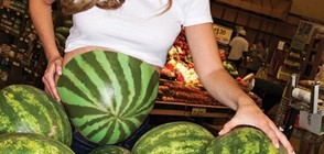 Защо известни бъдещи майки рисуват по коремите си? (ВИДЕО+СНИМКИ)